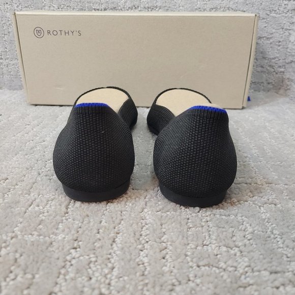 Rothys The Point Solid Black Pointed Toe Slip on Flat Shoe Womens Multiple Sizes - Picture 4 of 11
